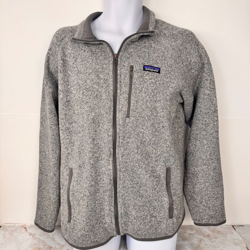 Patagonia Better Sweater Jacket Men L Gray Fleece Outdoor Hiking Camping 25527